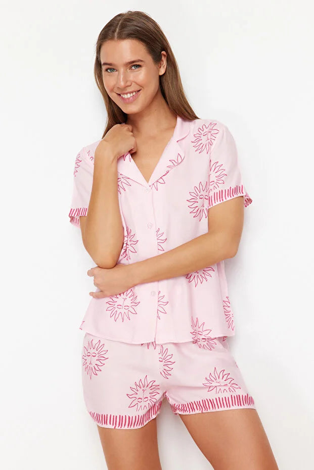 Pink Sun Pattern