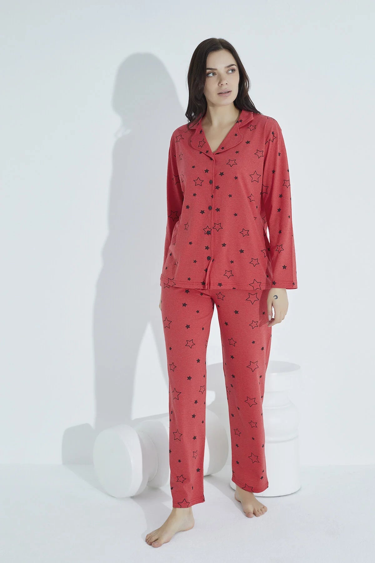 Red stars Pajama Set