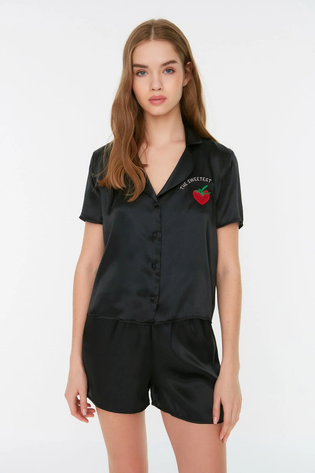 Black Strawberry Satin
