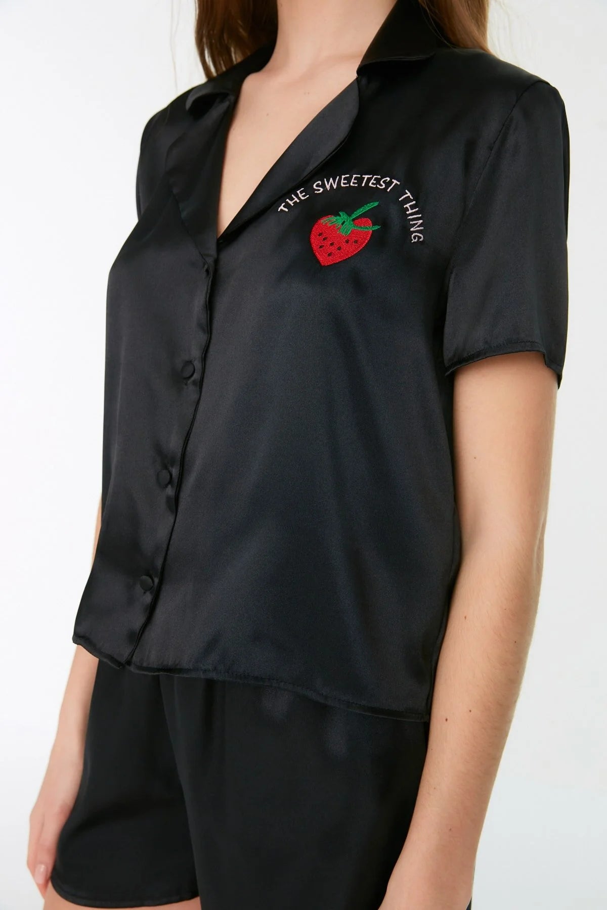Black Strawberry Satin