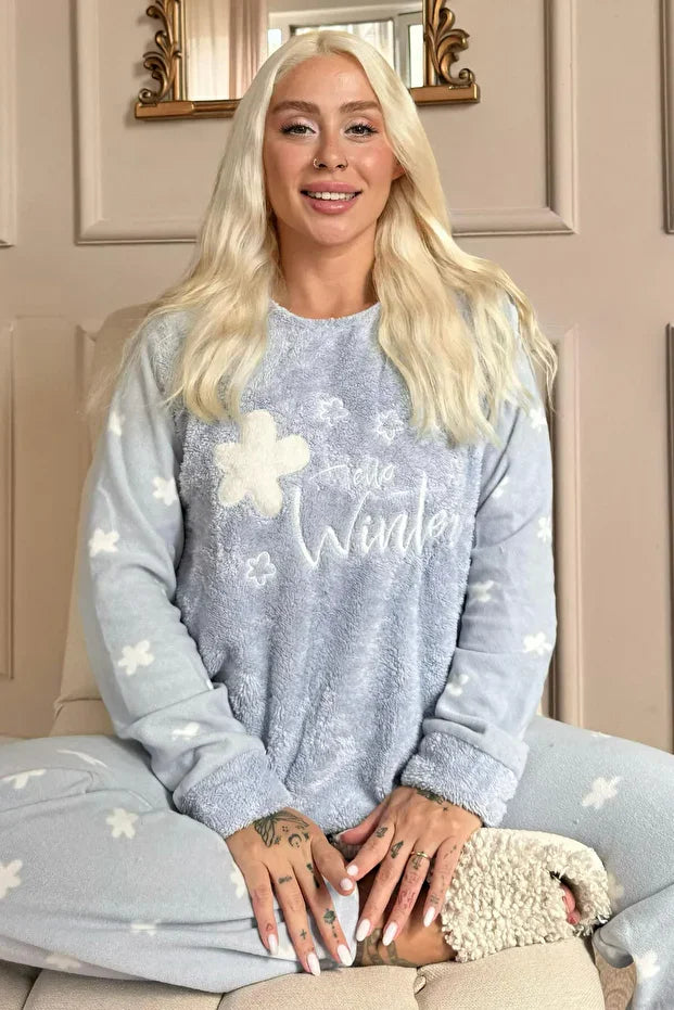 Blue Hello Winter Pajama