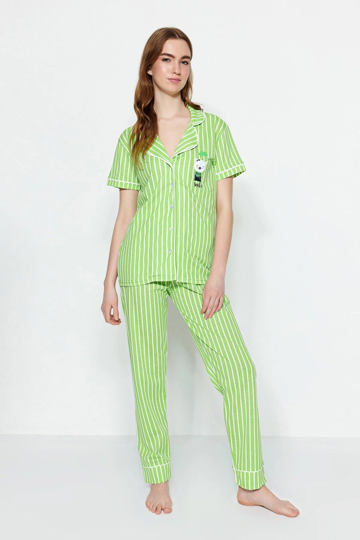 Animal print green Striped
