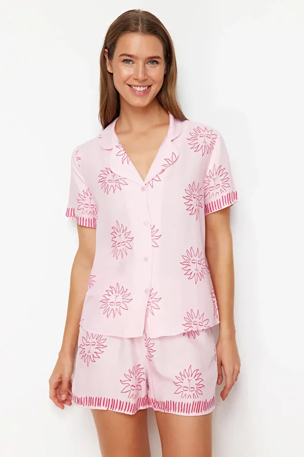 Pink Sun Pattern
