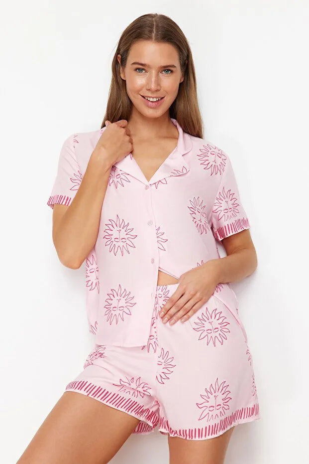 Pink Sun Pattern