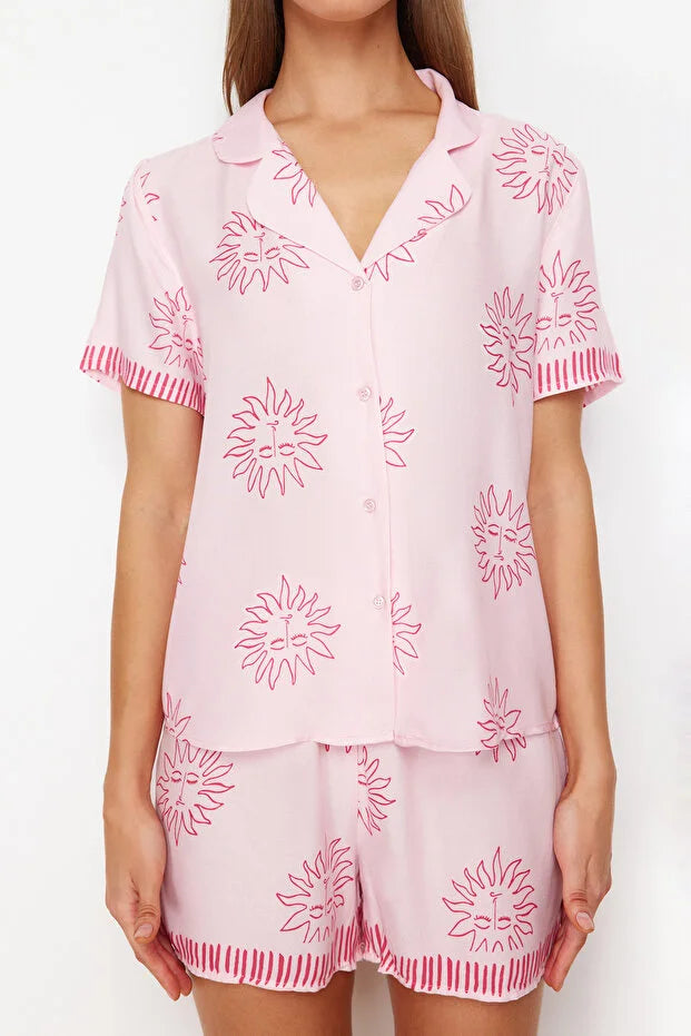 Pink Sun Pattern
