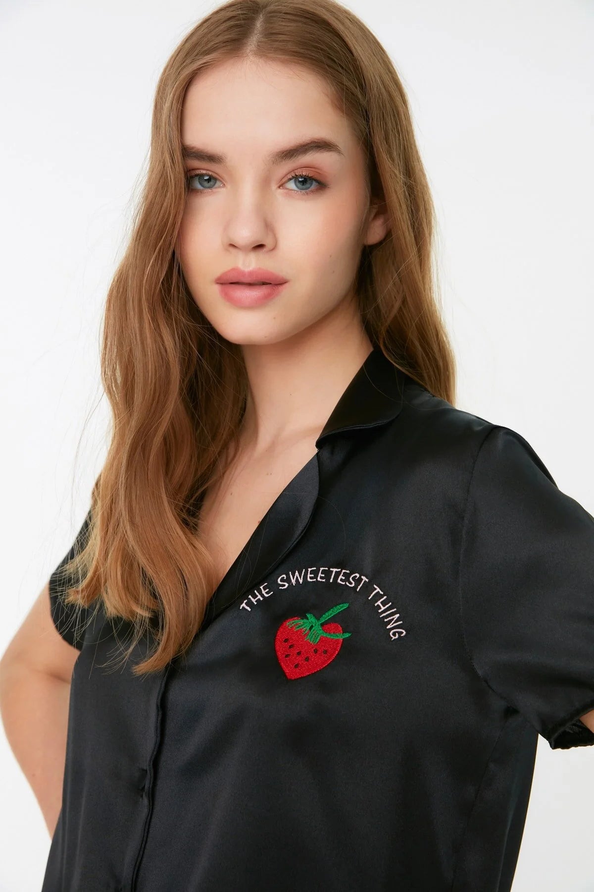 Black Strawberry Satin