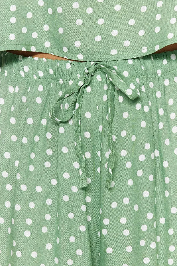 Mint Polka Dot Pajama Set