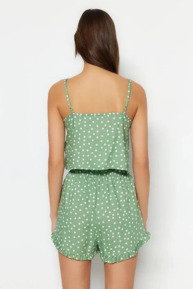 Mint Polka Dot Pajama Set