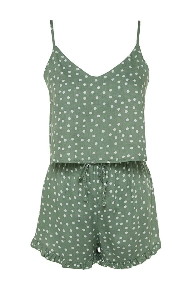 Mint Polka Dot Pajama Set