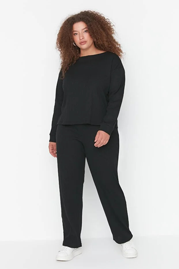Oversized Knitted Tracksuit Set