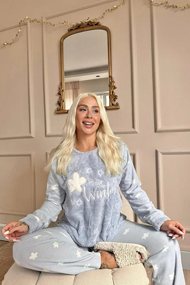 Blue Hello Winter Pajama