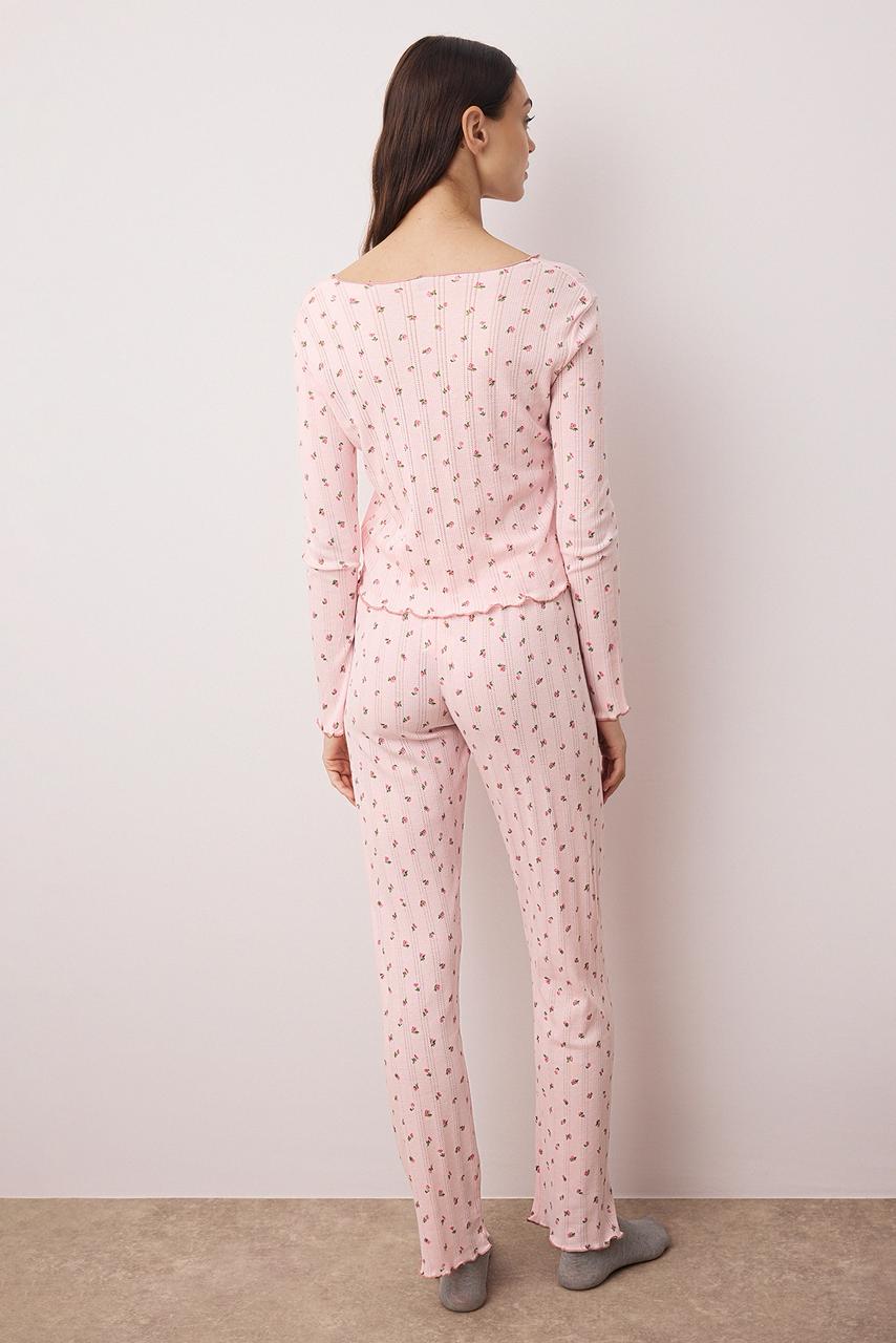 Floral Pink Ribbon Bow