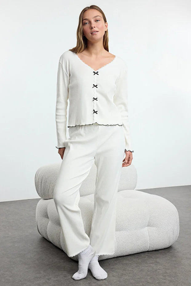 White cotton lace & Ribbon