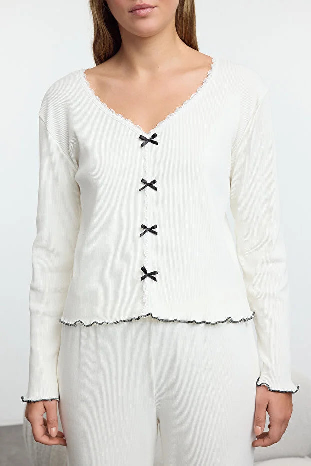 White cotton lace & Ribbon