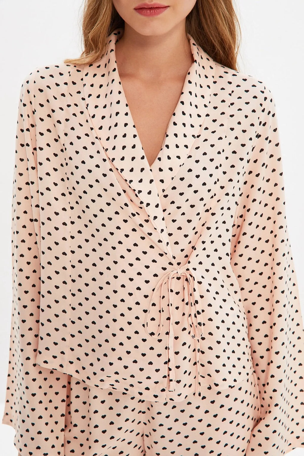 Powder Heart Tie Pajama