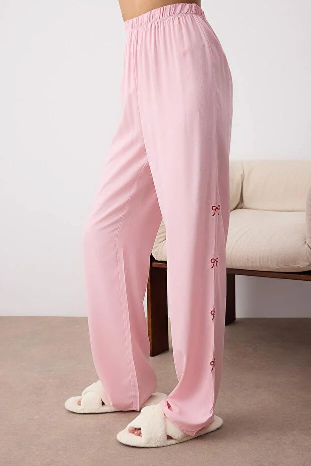 Pink Ribbon Pajama Set