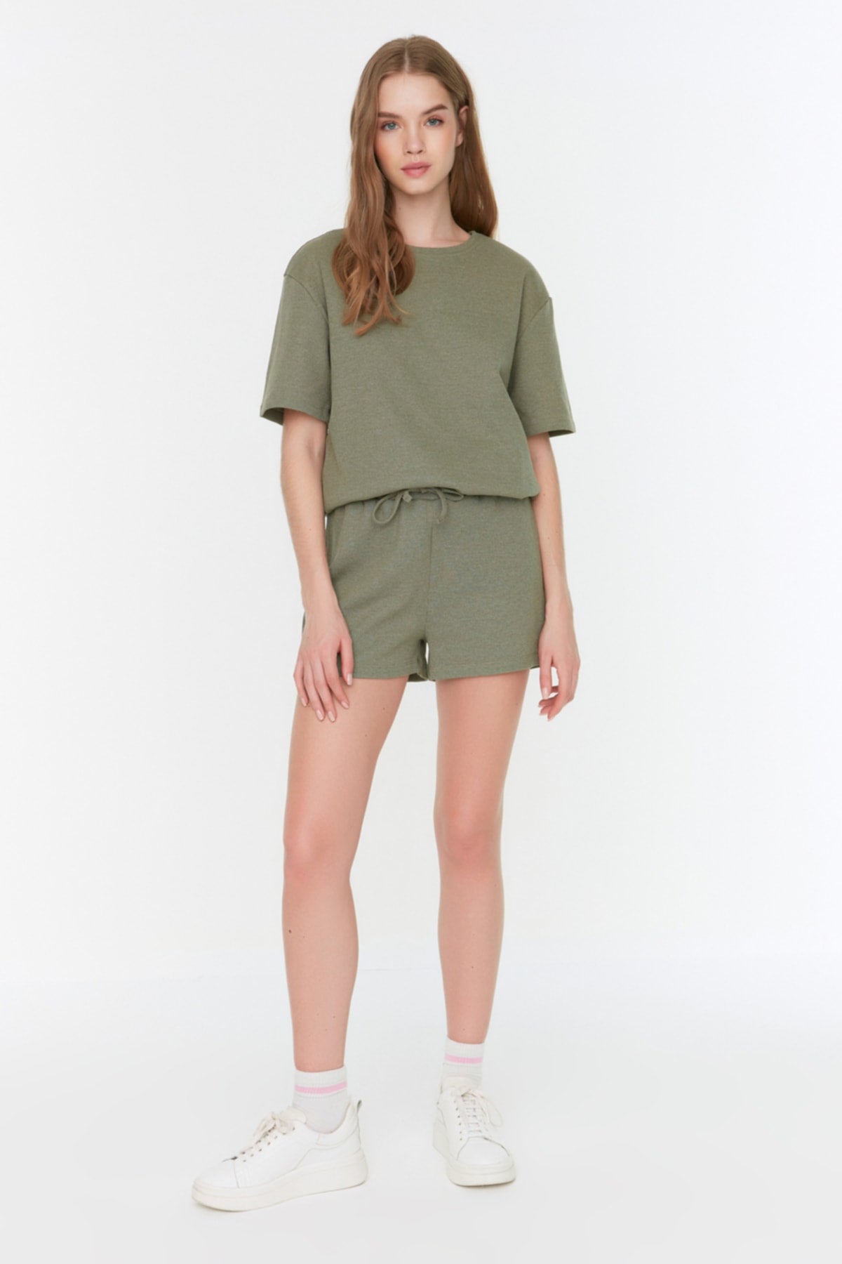 Khaki Waffle Knitted pajama