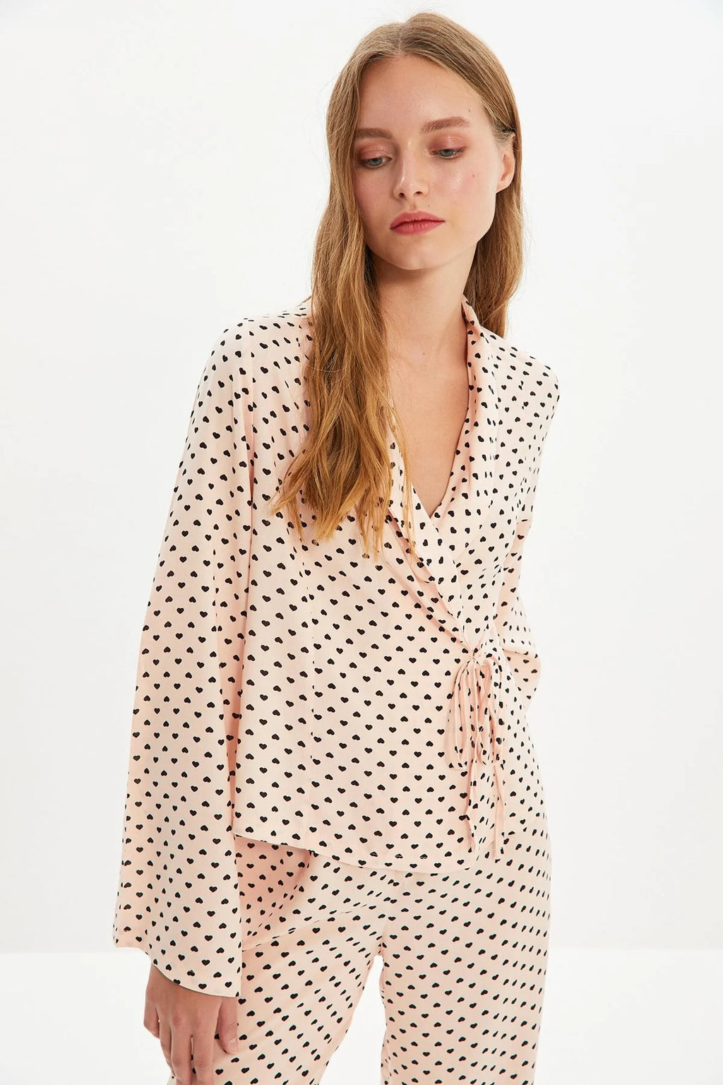 Powder Heart Tie Pajama