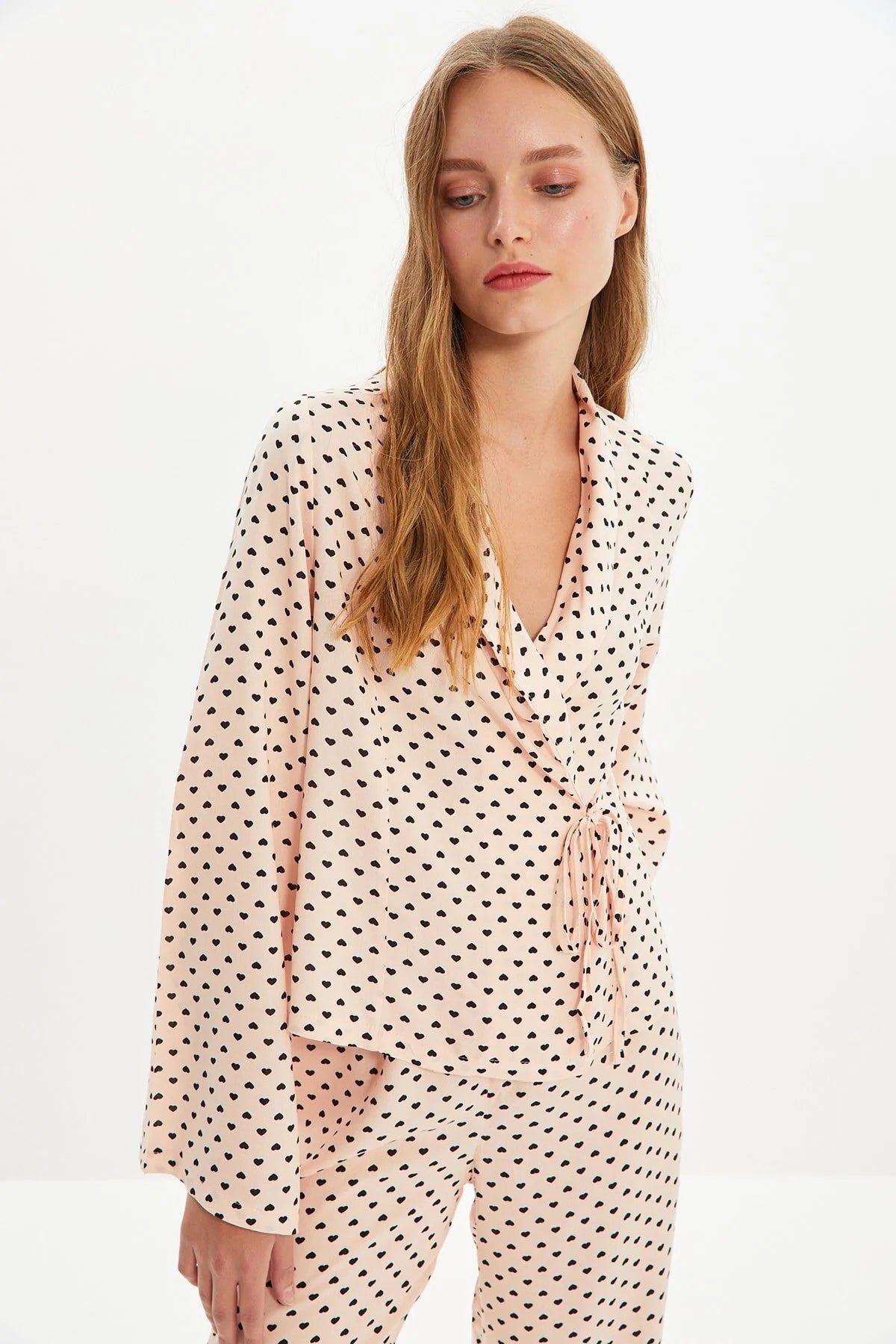 Powder Heart Tie Pajama