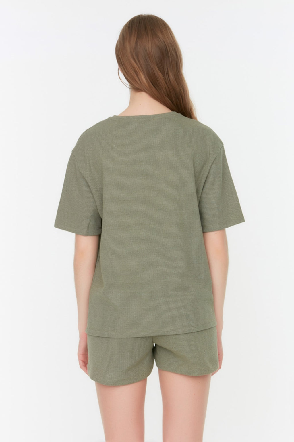 Khaki Waffle Knitted pajama