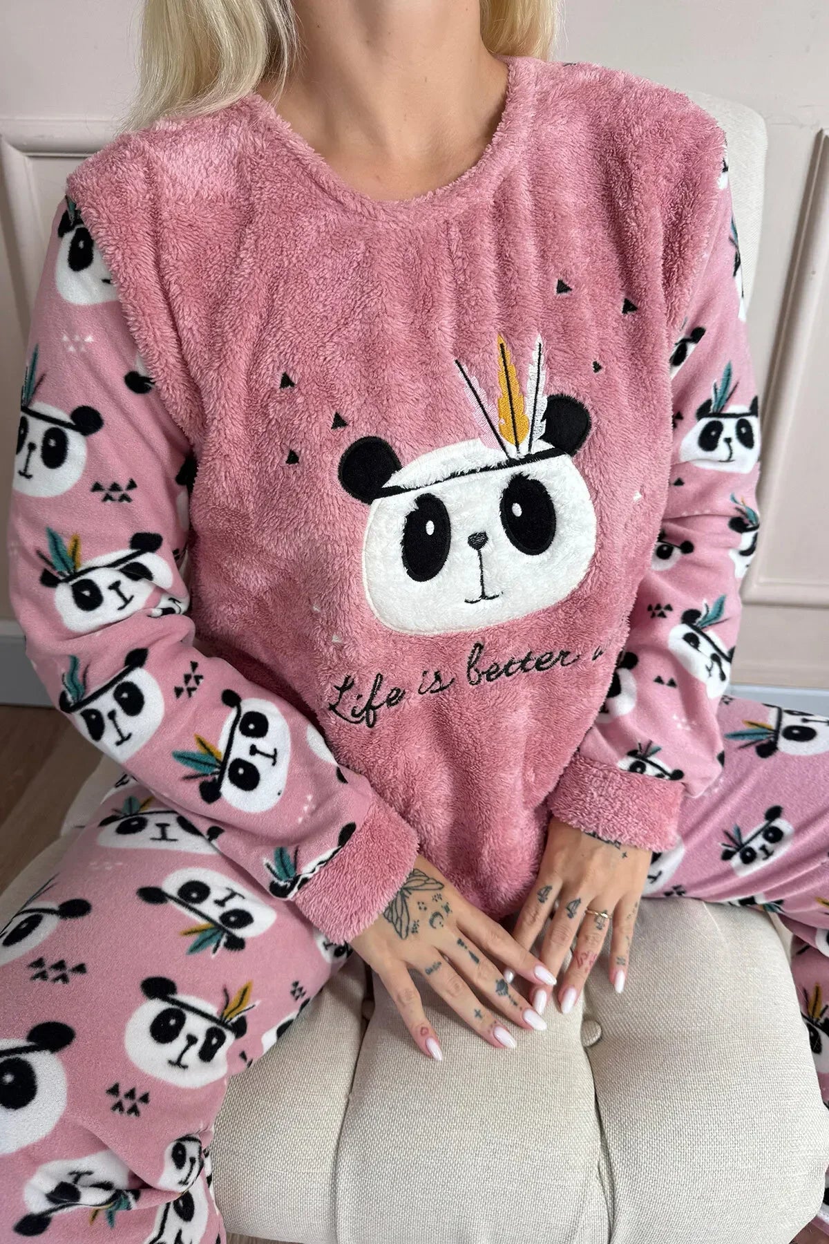 Pink Life Panda Pajama