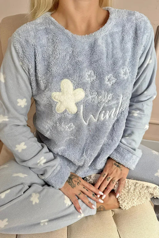 Blue Hello Winter Pajama