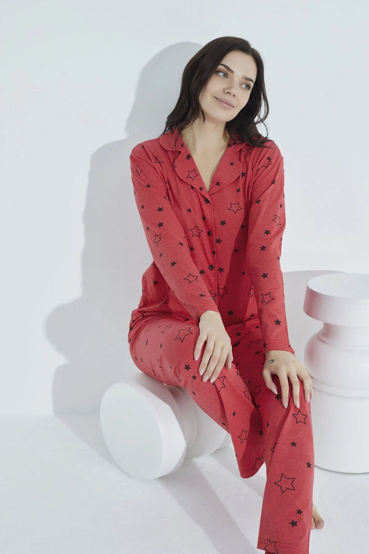 Red stars Pajama Set