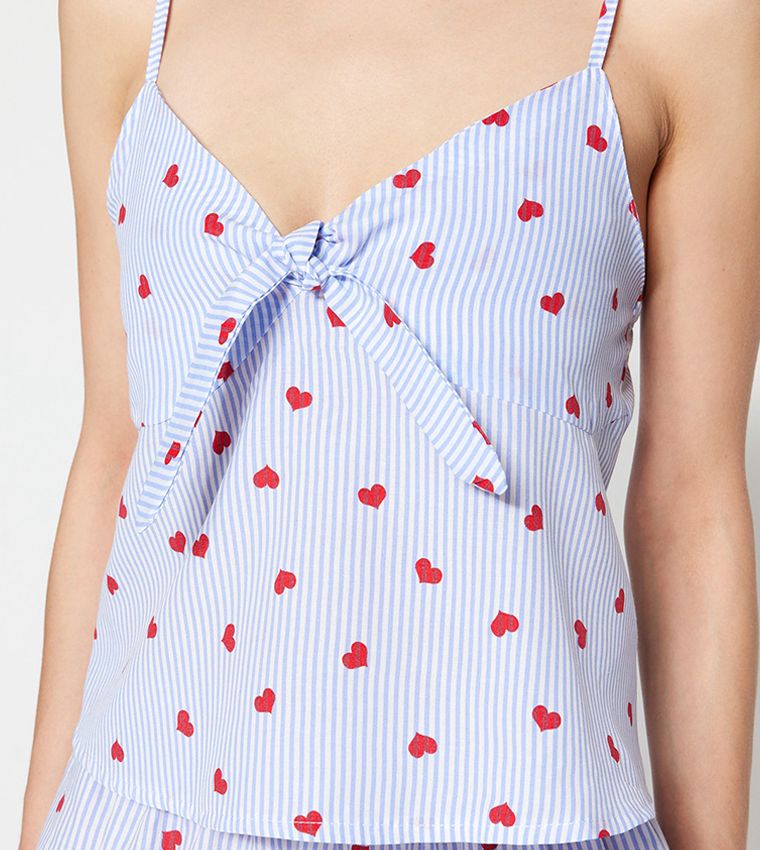 Heart Printed Shorty Pajama