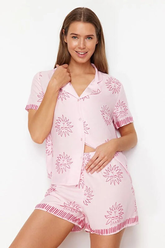 Pink Sun Pattern