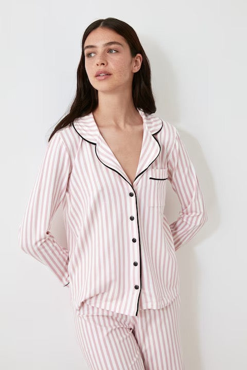 Pink striped pajamas