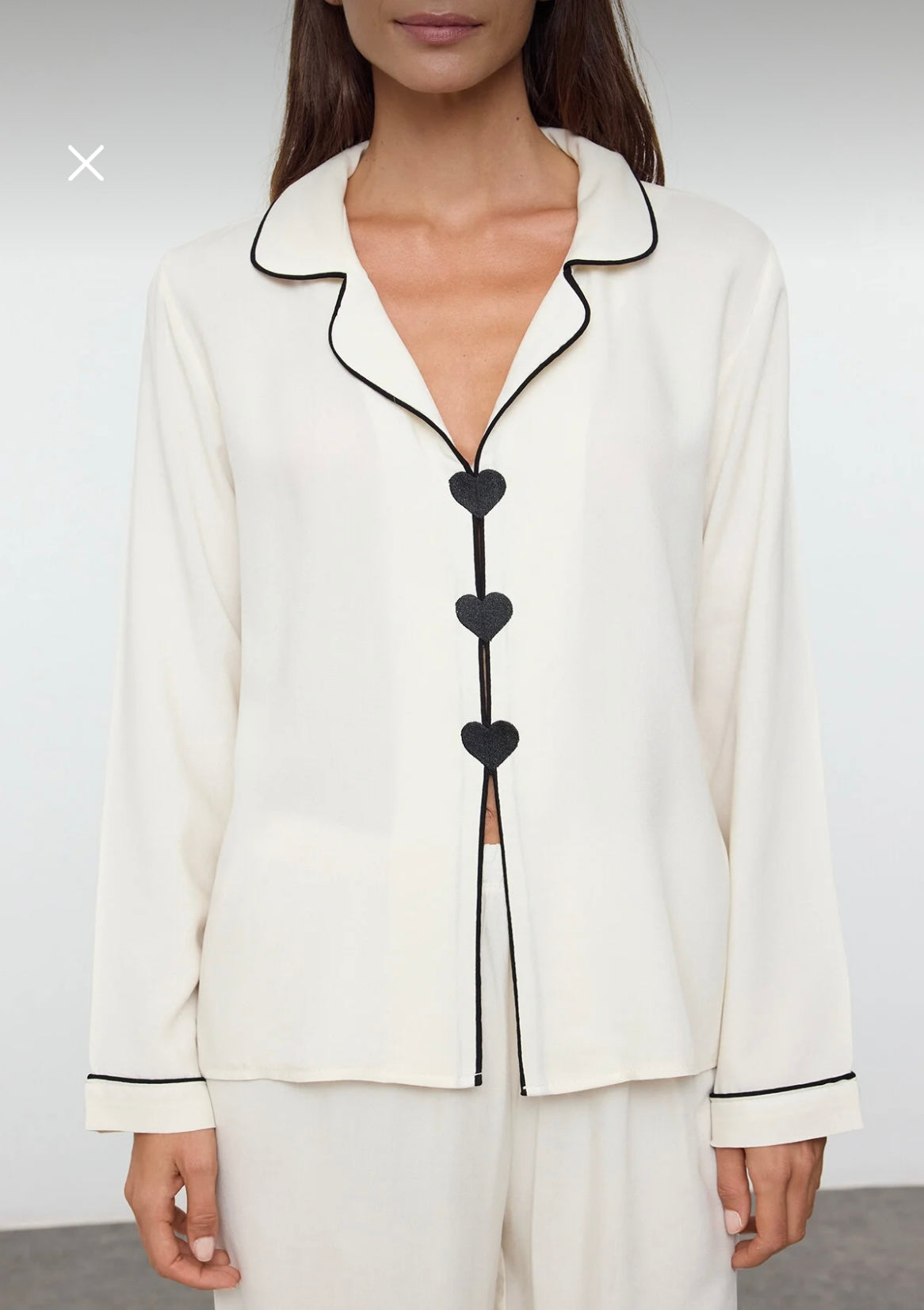 White Heart pajamas set