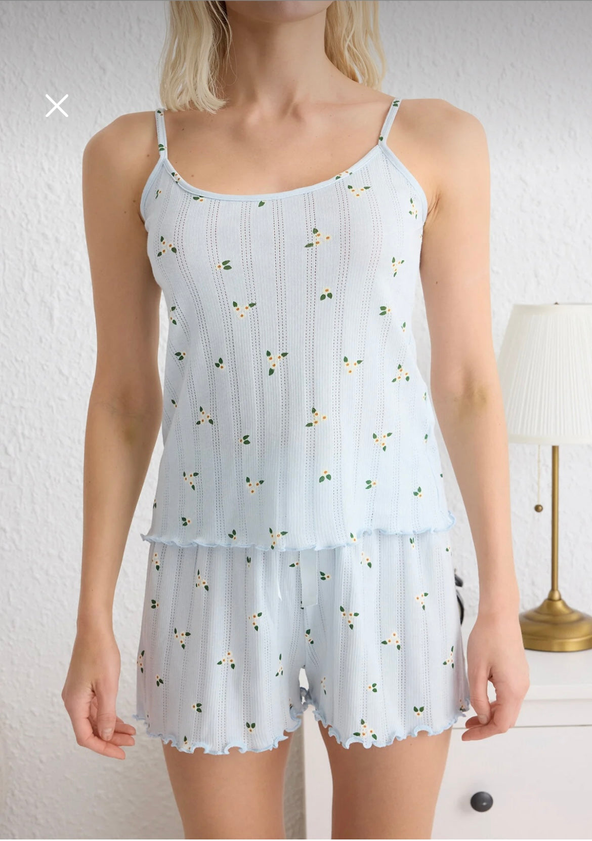 Blue 100% cotton Flora