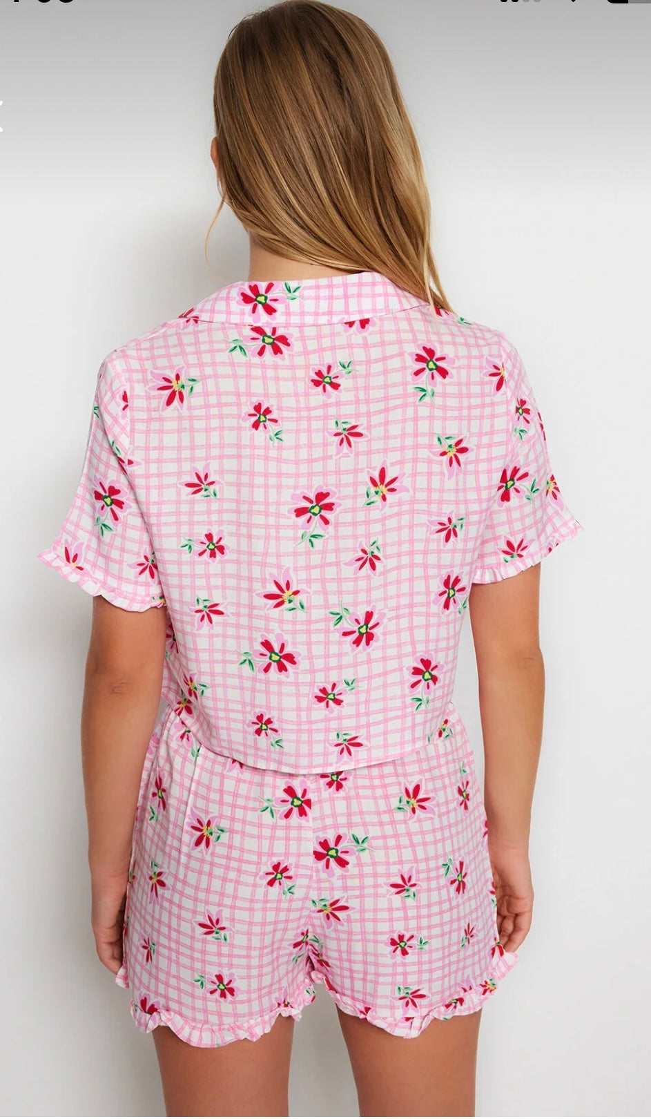 Pink Flora frilly viscous