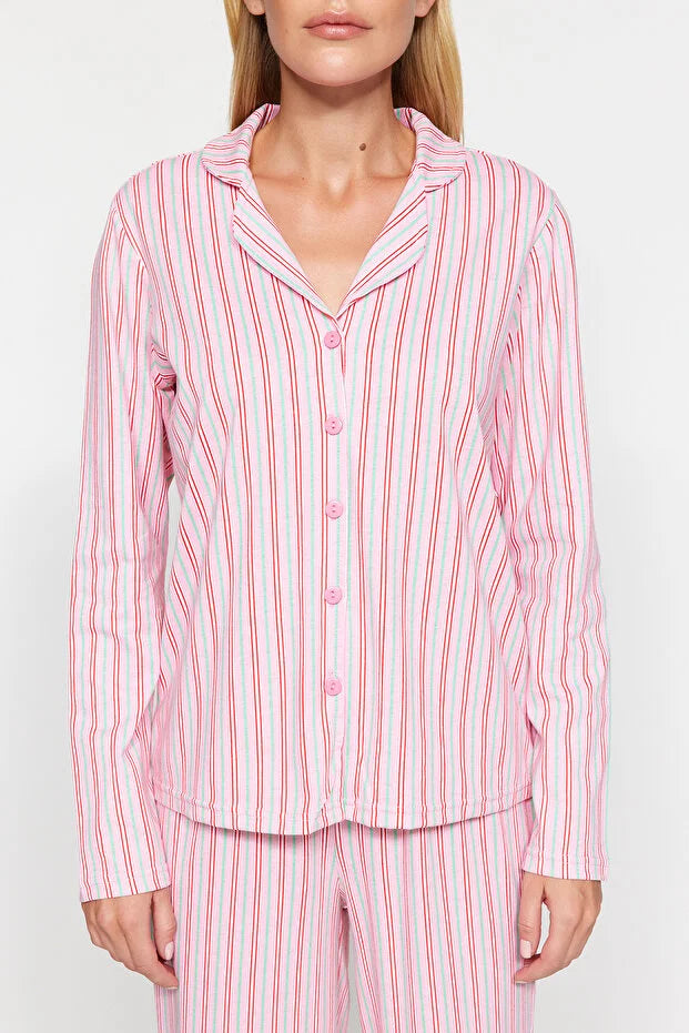 Pink Striped Shirt & Pant