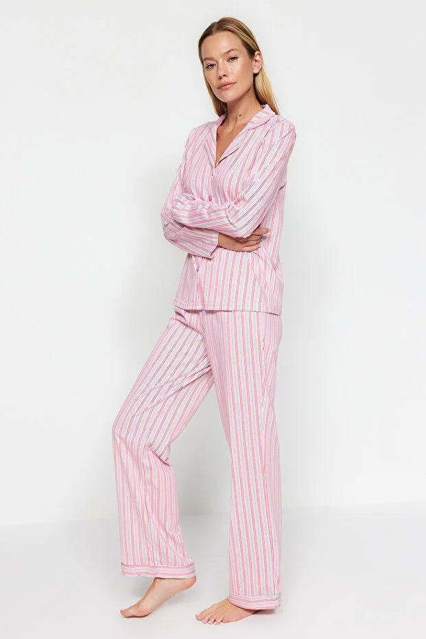 Pink Striped Shirt & Pant