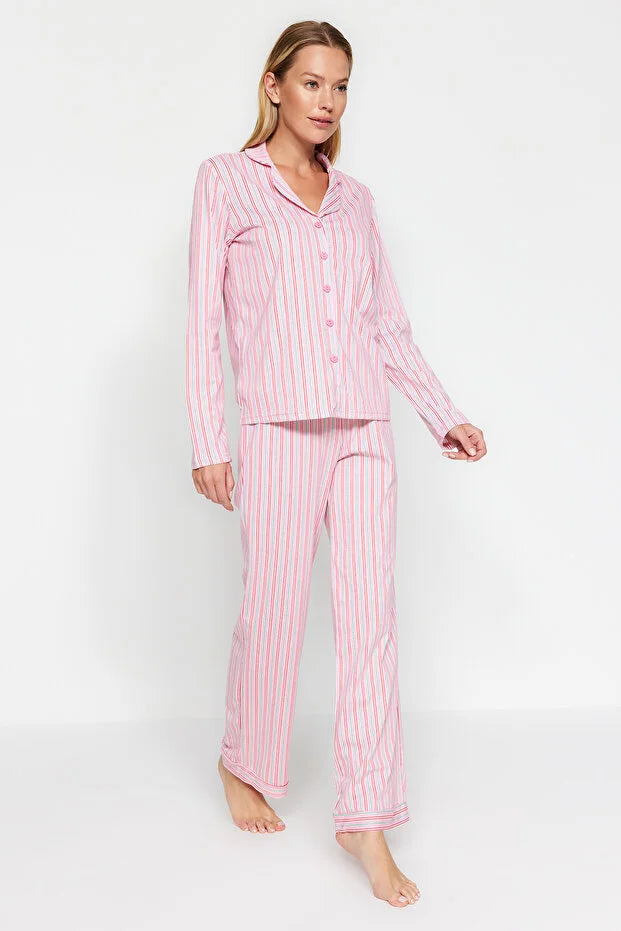 Pink Striped Shirt & Pant