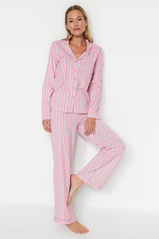 Pink Striped Shirt & Pant