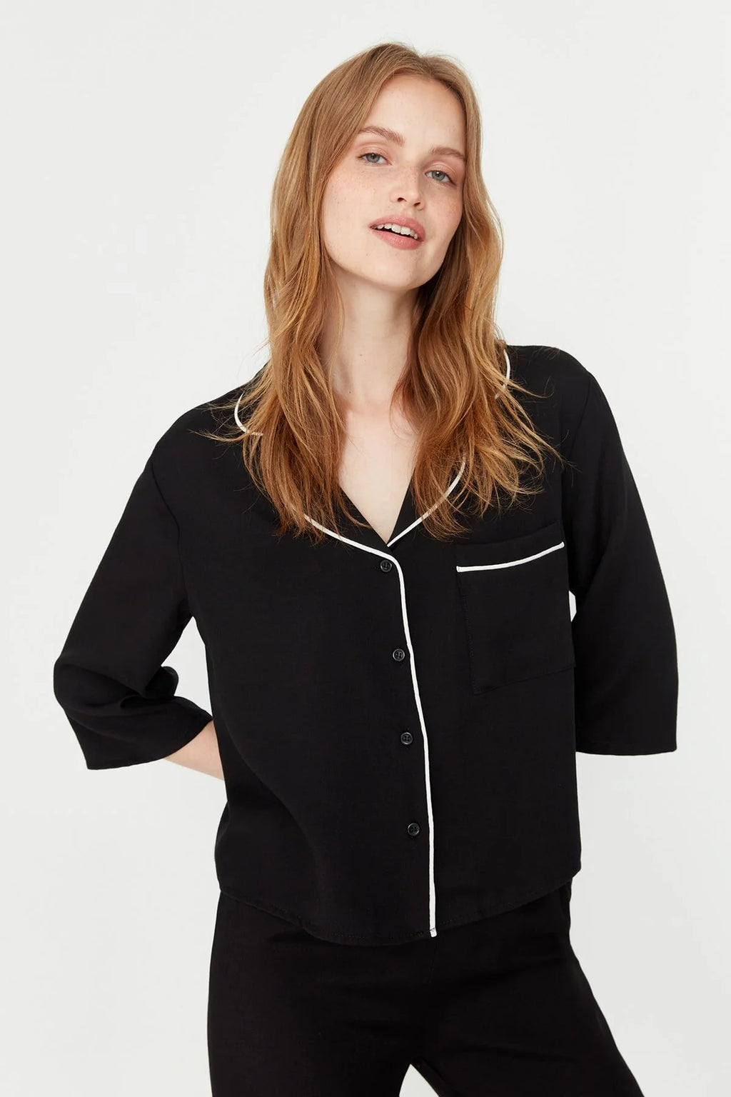 Black Piping Pajama