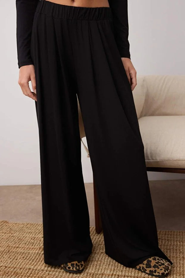 Black viscose set
