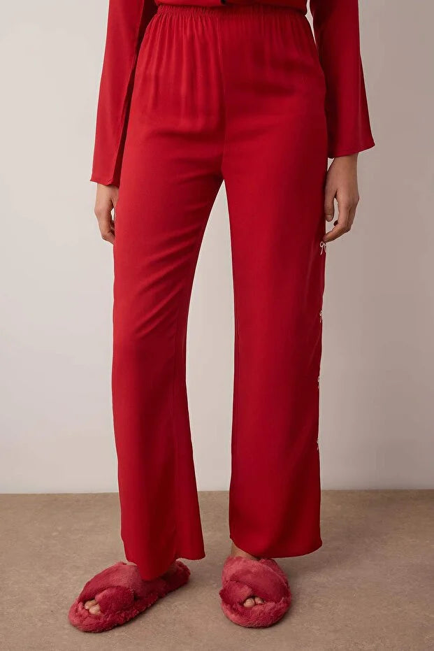 Burgundy Ribbon pjs set