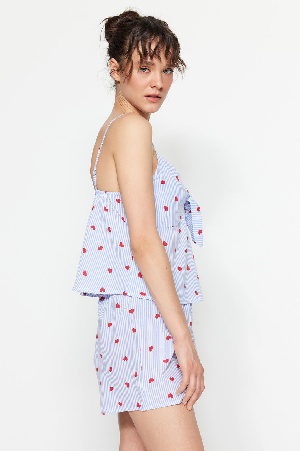 Heart Printed Shorty Pajama