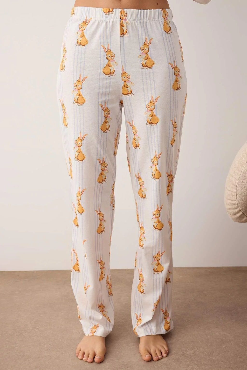 Cotton Striped Rabbit pajama