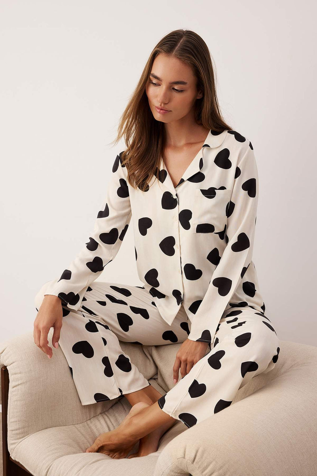 Ecru Heart Pajama
