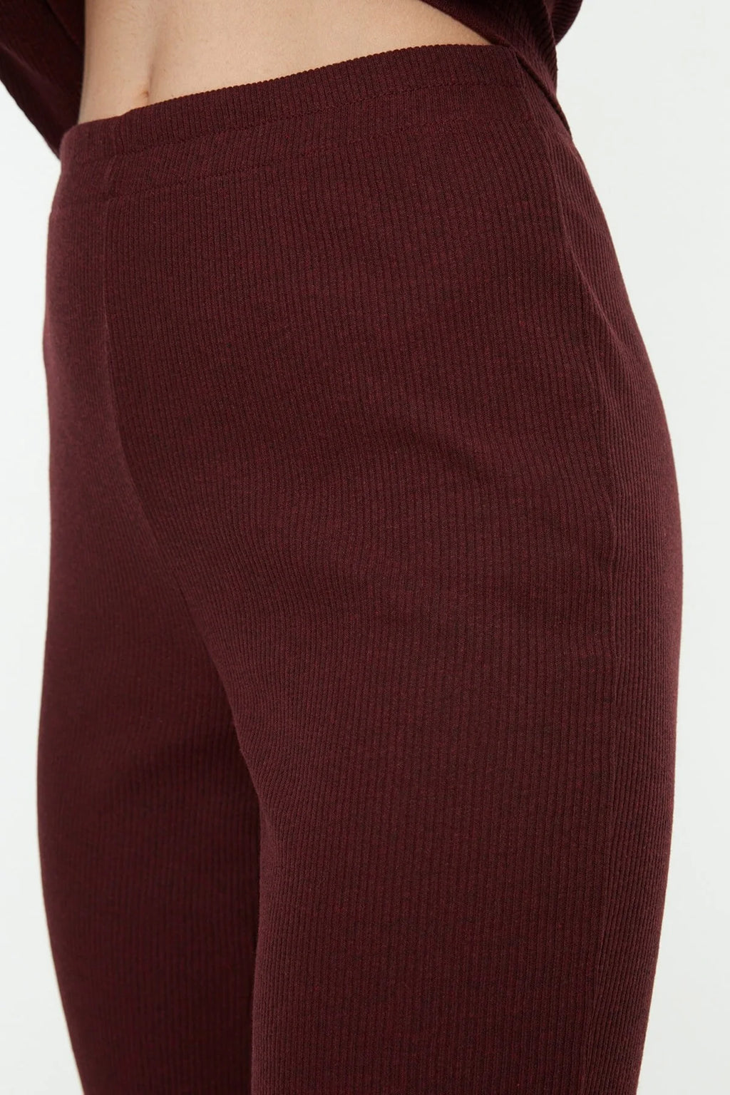Burgundy Ribbed Cotton Set