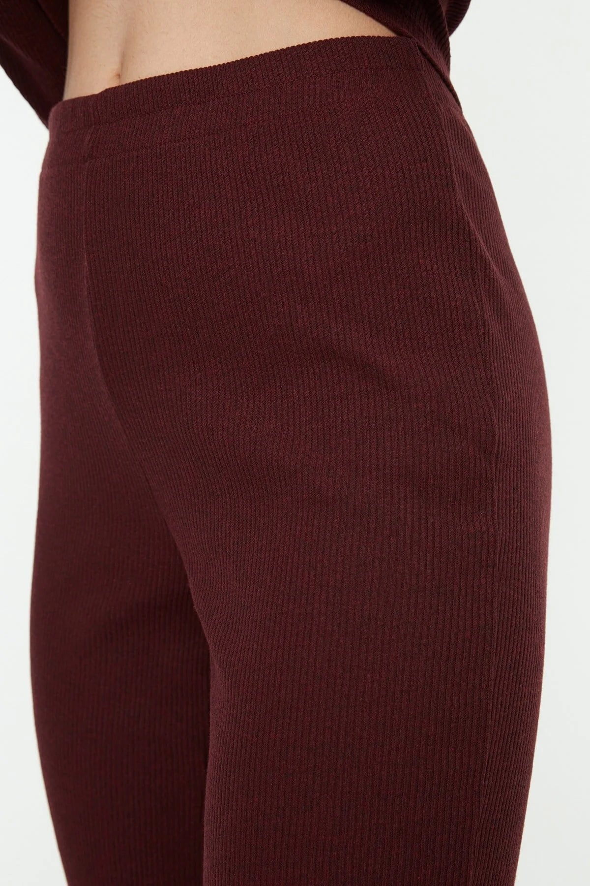 Burgundy Ribbed Cotton Set