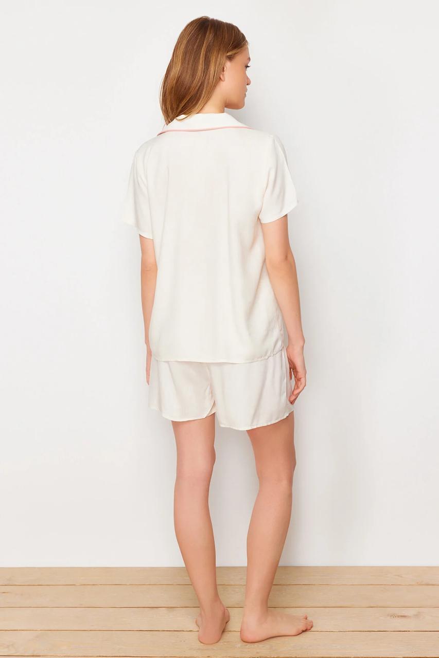 White Ribbon Short Pajama
