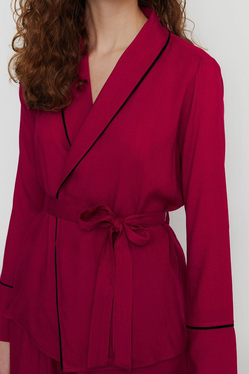 Burgundy Belted Pajama