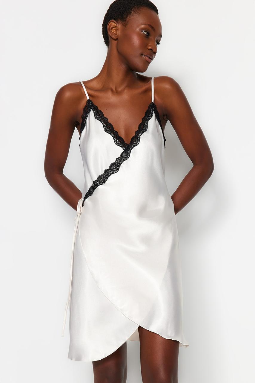 White lace satin Nightdress