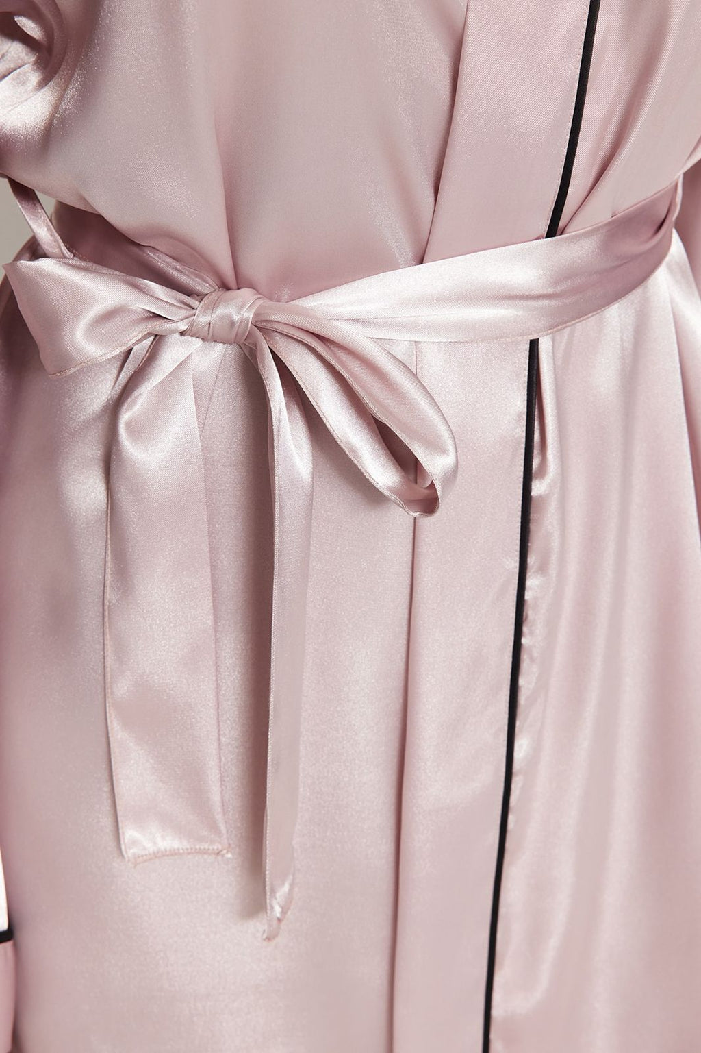 power belted satin dressing gown