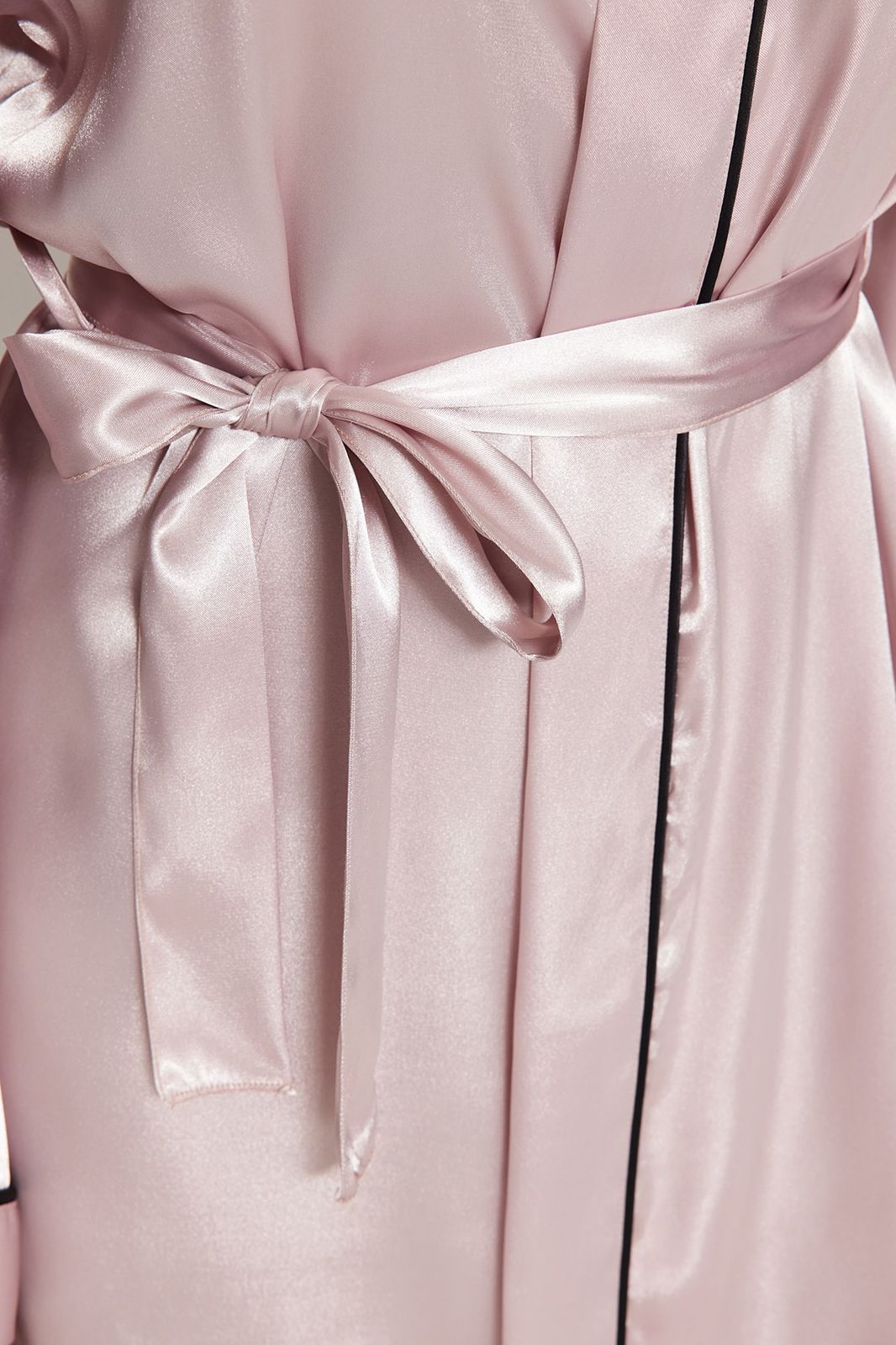 power belted satin dressing gown